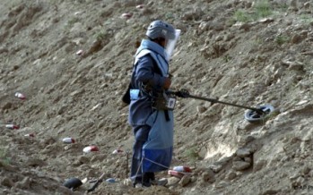International aid to Afghanistan for demining purposes is reducing