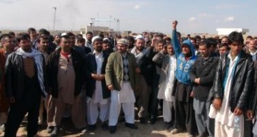 Afghan traders protest at Sher Khan dry port