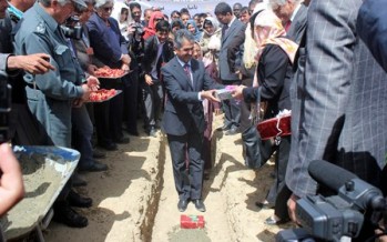 Foundation stone laying ceremony of a public hospital held in Bamyan