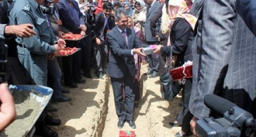 Foundation stone laying ceremony of a public hospital held in Bamyan