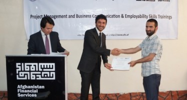 Afghan mid-level job seekers receive training certificates from AFS