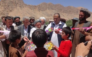 SCA constructed health clinic and school in Samangan and Kunar provinces