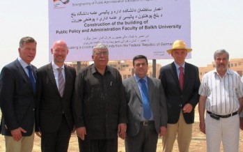 Cornerstone laying ceremony for German-funded faculty building in Balkh