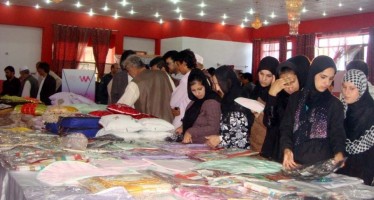 Afghan women’s handicrafts are put on display in Baghlan province