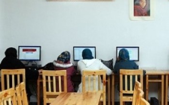 Internet café and library opened for Afghan women in Mazar-e-Sharif