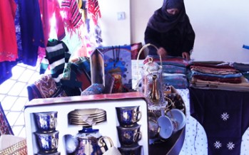 Handicrafts by disabled Afghan women displayed in Kabul