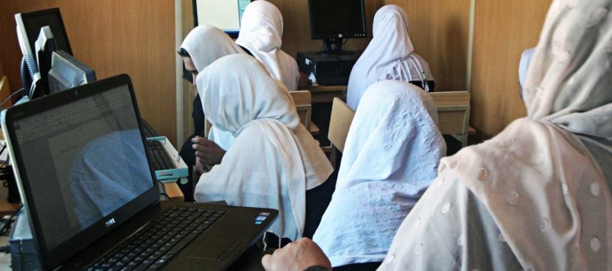 Computer lab established for Afghan girls High School in Khoshi District