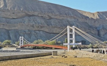 Takhar’s new Bangi river suspension bridge connects 15,000 people with district centre