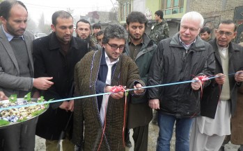 Construction of important side ditches starts in Taluqan with German funding