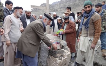 Construction of a welfare project begins in Kunar province