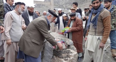 Construction of a welfare project begins in Kunar province