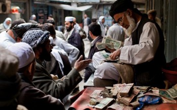 Afghani drops against foreign currencies