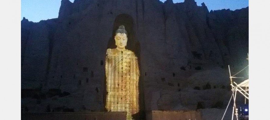 Bamiyan Buddhas of Afghanistan rebuilt with light