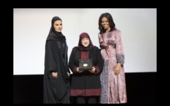 Sakeena Yaqoubi receives the WISE prize for her contribution to Afghanistan’s education