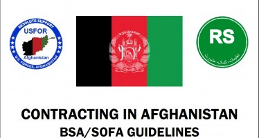 Resolute Support updates its Contracting in Afghanistan Guidelines