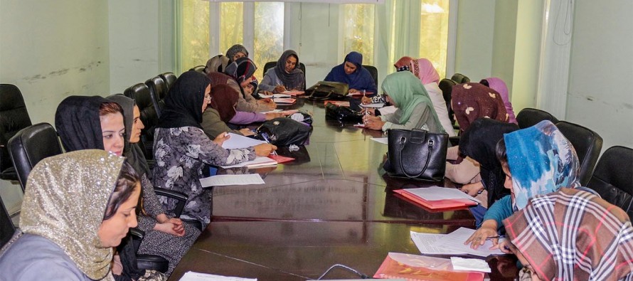 Female government officials participate in women’s rights workshop in Balkh