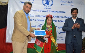 Young Afghan girl wins prize in international WFP Children’s Design Competition